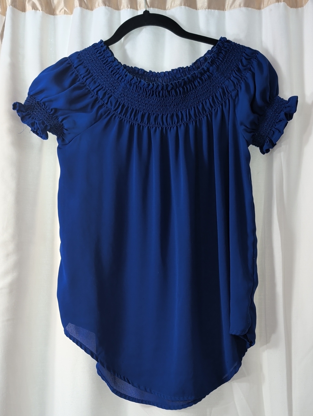 Trende Royal Blue Smocked Top